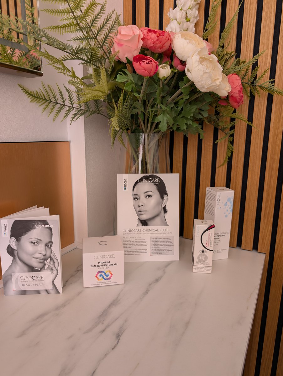 CLINICCARE professional skincare products on display at Aesthete Beauty Dundee