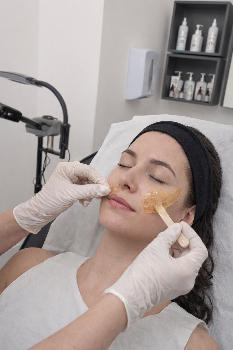 Full face waxing treatment at Aesthete Beauty Dundee