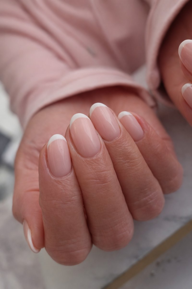 Classic white French manicure in Dundee