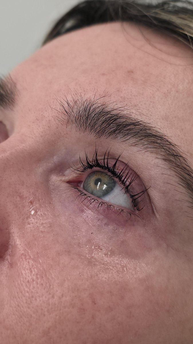 Eyelash lift and tint result at Aesthete Beauty Dundee