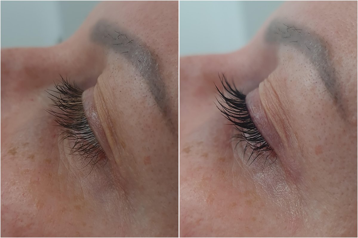 Eyelash tinting before and after in Dundee