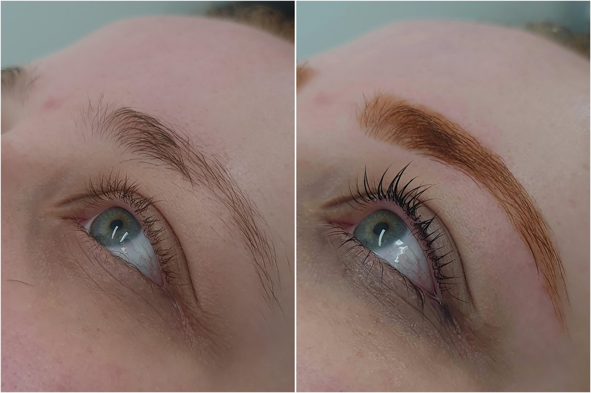 Lash and brow tint result in Dundee