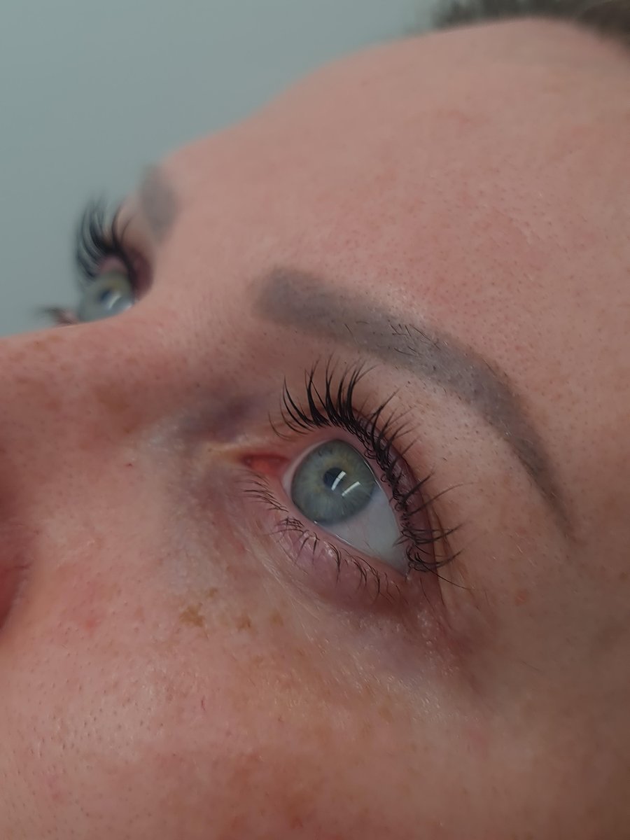 Curled lashes after lash lift in Dundee