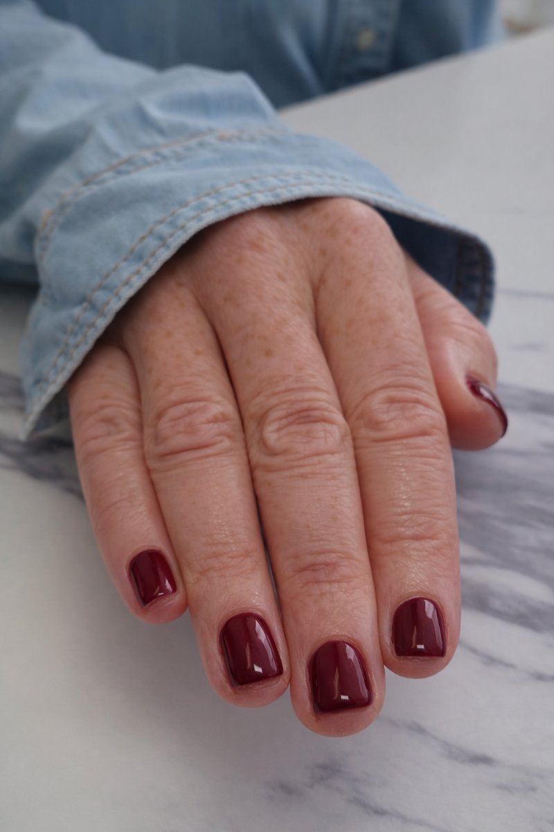 Close up of gel polish manicure at Aesthete Beauty Dundee