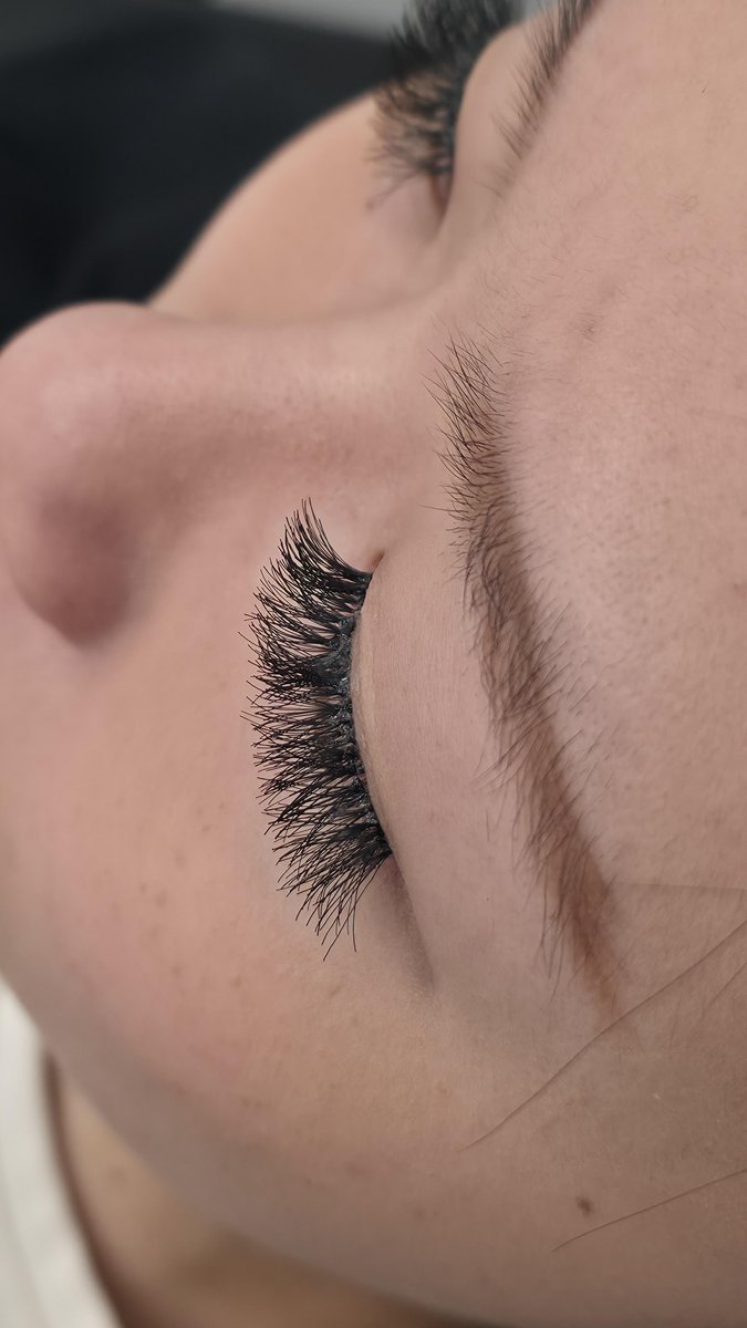 Finished weekend lashes top view at Aesthete Beauty Dundee