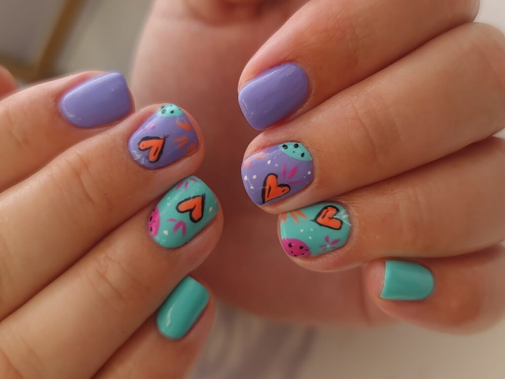 Snowflake nail art design at Aesthete Beauty Dundee