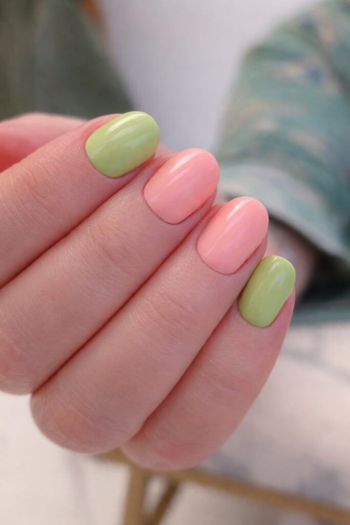 Glitter gel overlay nails at Aesthete Beauty Dundee