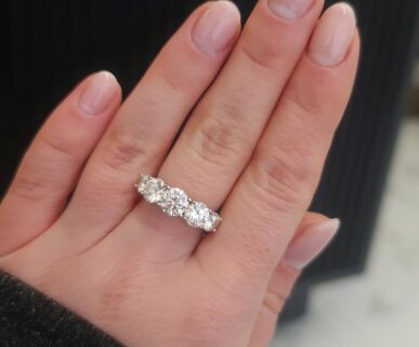 Sheer nude natural BIAB on almond nails at Aesthete Beauty Dundee